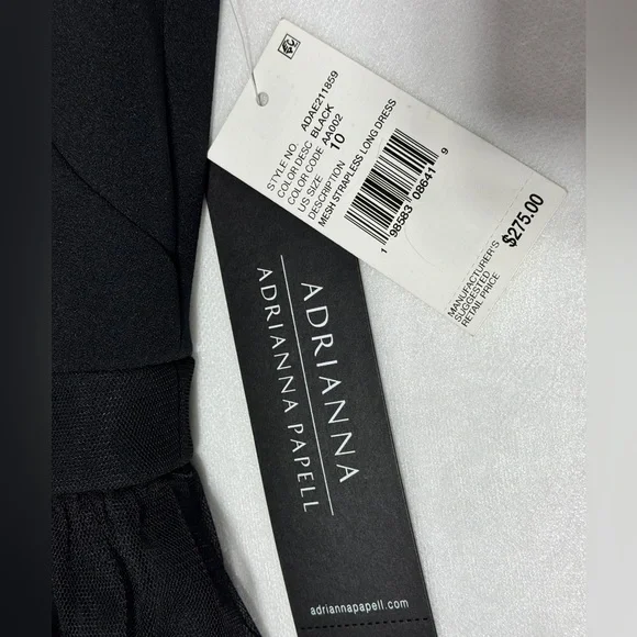 Adrianna Papell Women's Ruffle Tiered Mesh Sleeveless Gown in size 10 - Picture 11 of 11